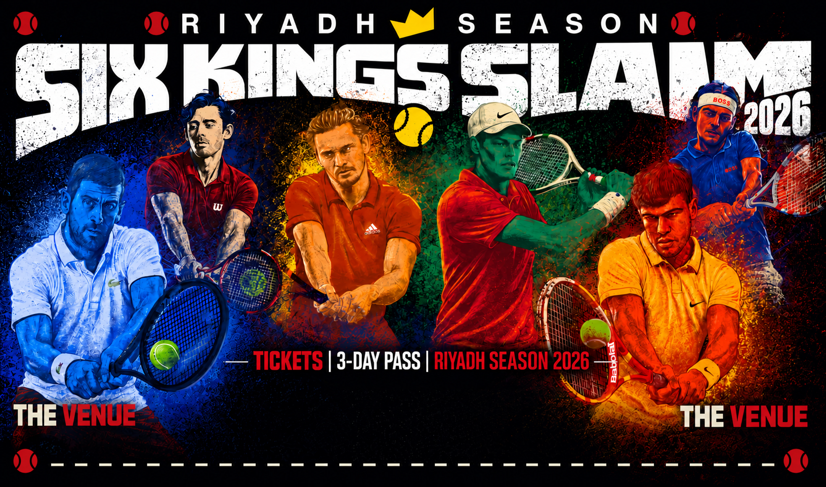 تذاكر Six Kings Slam 2026 | باقة الأيام الثلاثة | موسم الرياض 2026